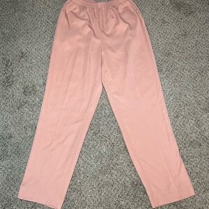 Alfred Dunner Pink High-Waisted Tapered Pants